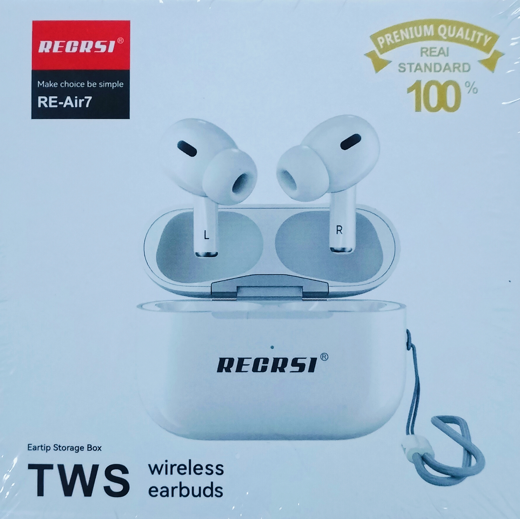 Picture of RECRSI RE-Air7 TWS Wireless Earbuds - White