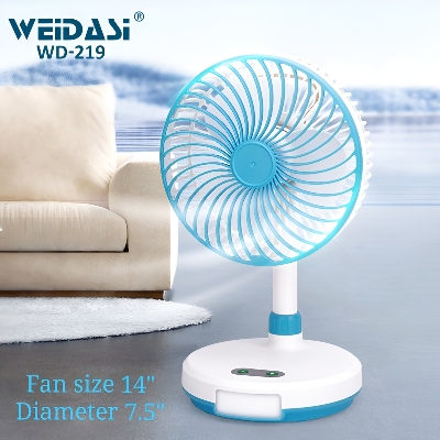 Picture of Portable Handle Rechargeable Fan With LED Light