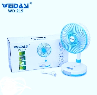 Picture of Portable Handle Rechargeable Fan With LED Light