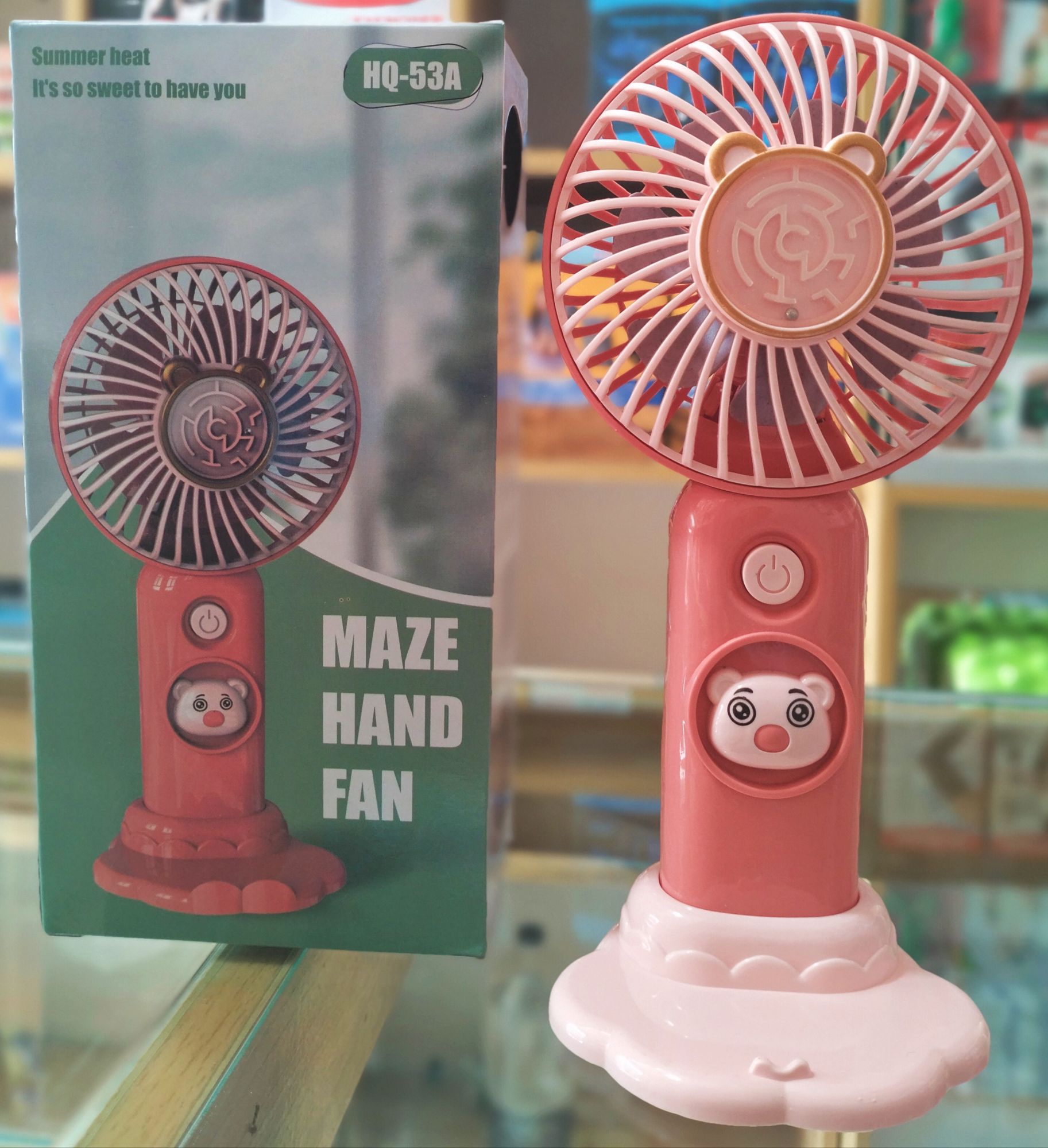 Picture of Summer heat Portable handheld mini fan with mobile holder - Multicolor