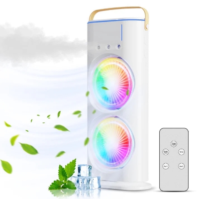 Picture of Double ended remote control Spray Fan with beautiful LED light