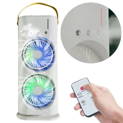 Picture of Double ended remote control Spray Fan with beautiful LED light