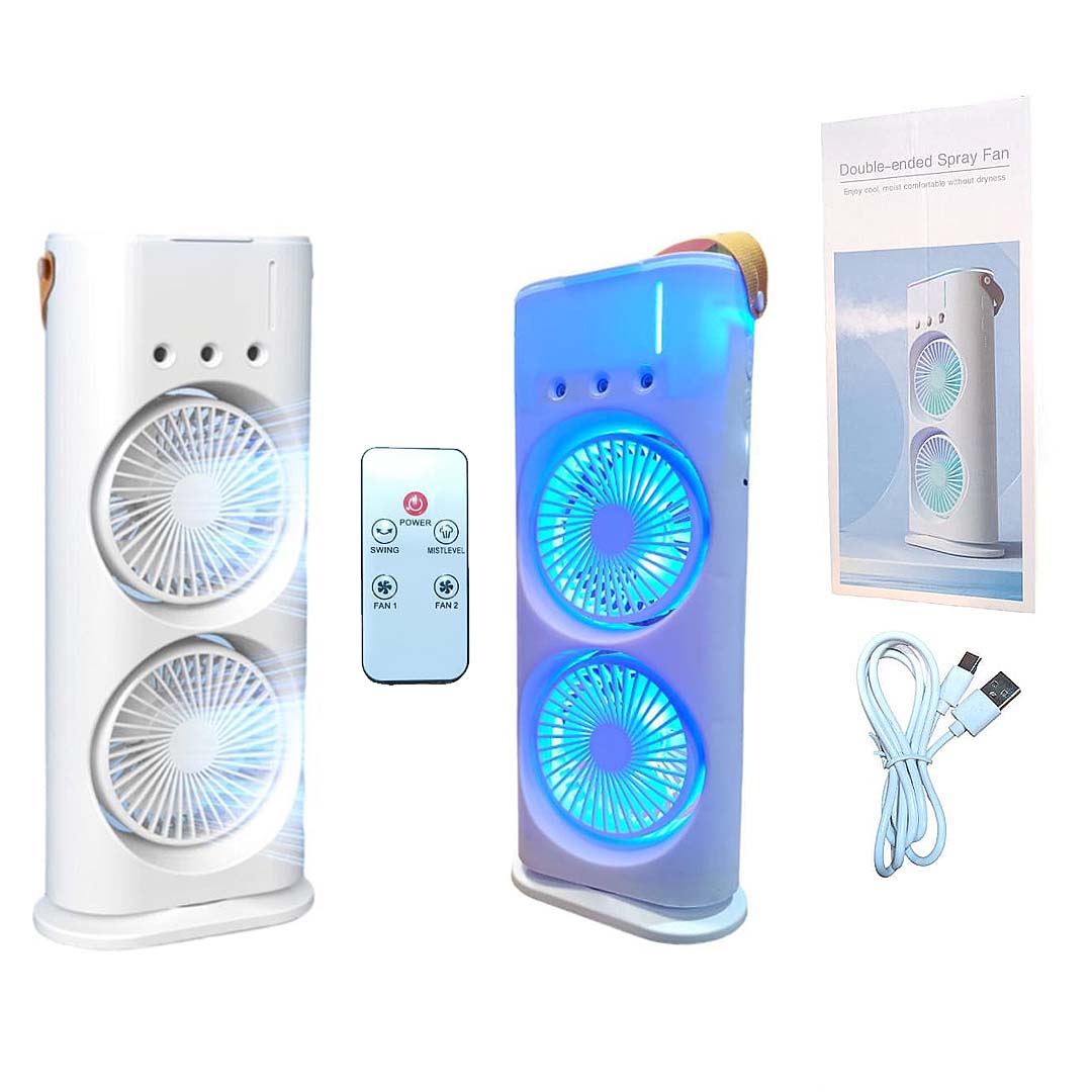 Picture of Double ended remote control Spray Fan with beautiful LED light