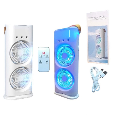 Picture of Double ended remote control Spray Fan with beautiful LED light