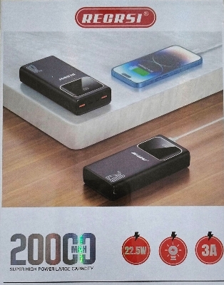 Picture of Super High Power Large Capacity 20000mAh Power Bank - Black