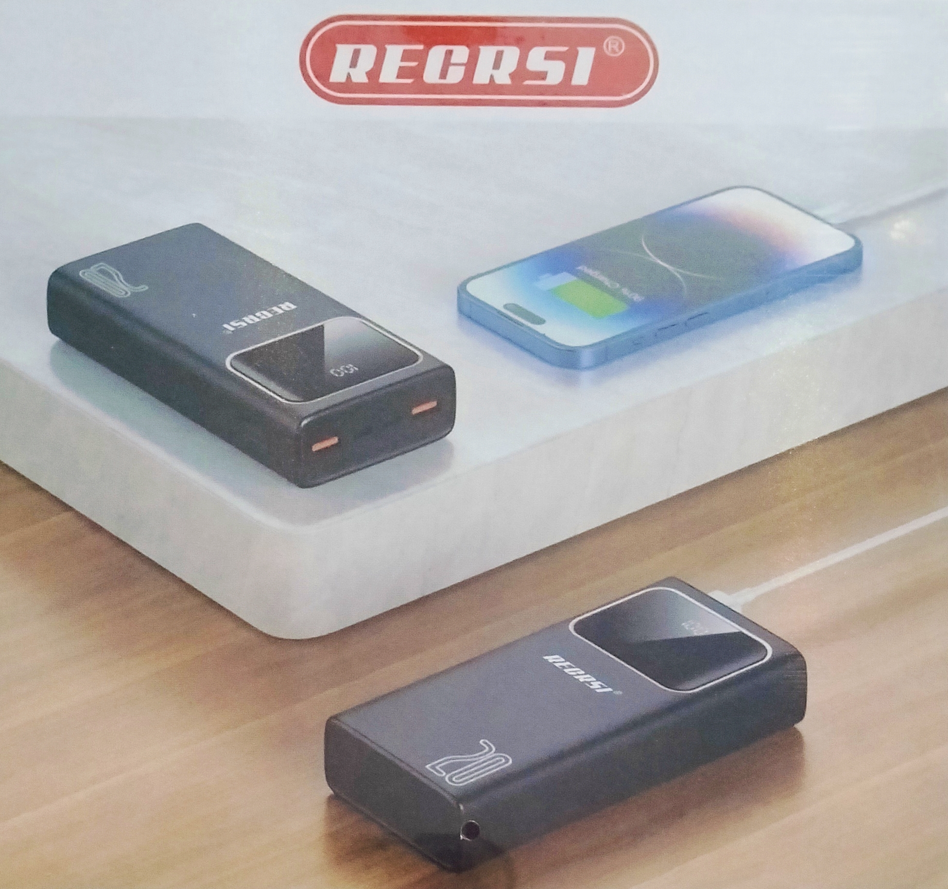 Picture of Super High Power Large Capacity 20000mAh Power Bank - Black