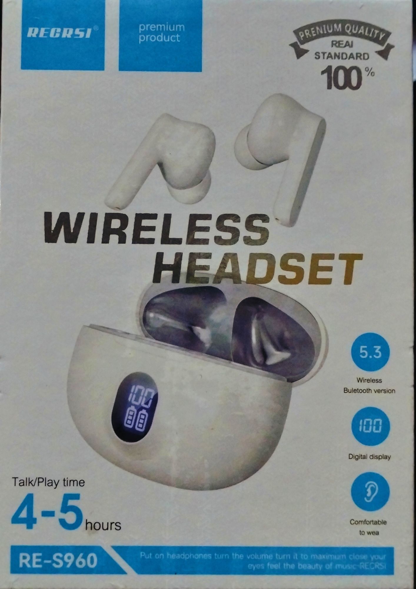 Picture of RECRSI RE-S960 Wireless headset Digital Display - Multicolor