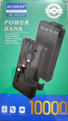 Picture of RECRSI RE-PB011 Power Bank 10000mAh- Black