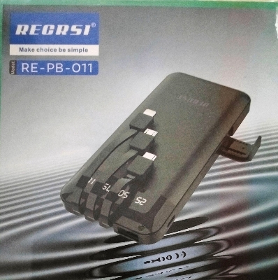 Picture of RECRSI RE-PB011 Power Bank 10000mAh- Black
