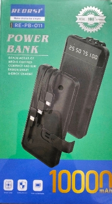 Picture of RECRSI RE-PB011 Power Bank 10000mAh- Black