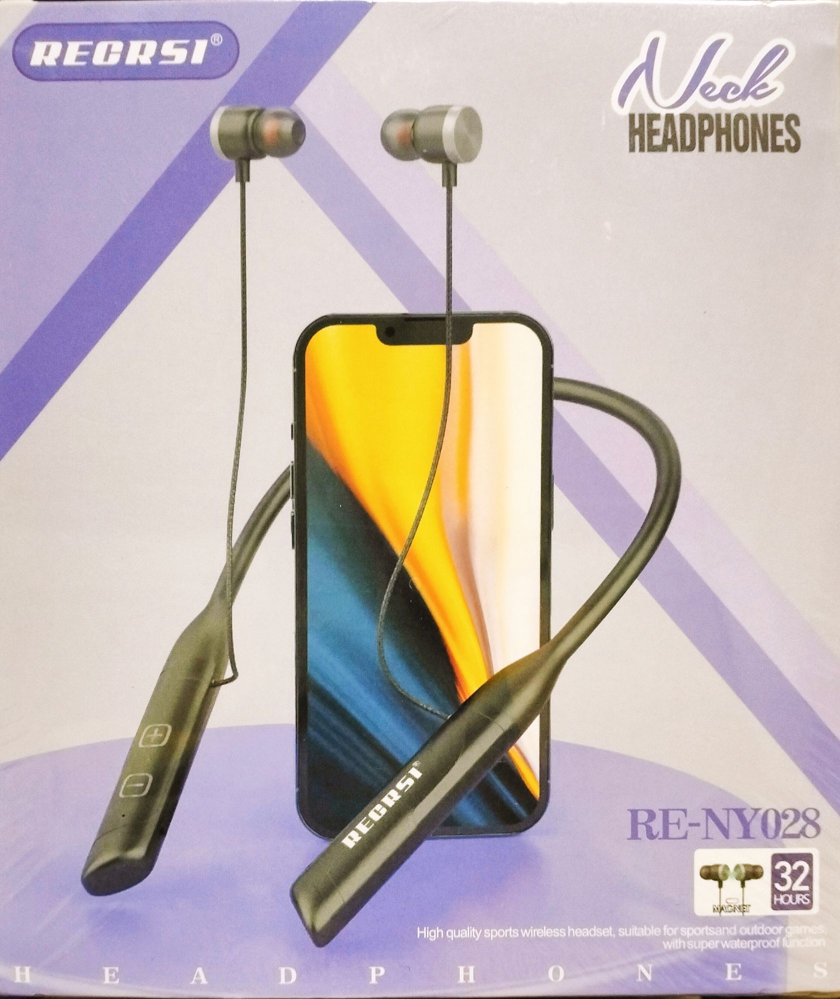 Picture of Wireless Neck Headphones With Super Waterproof Function