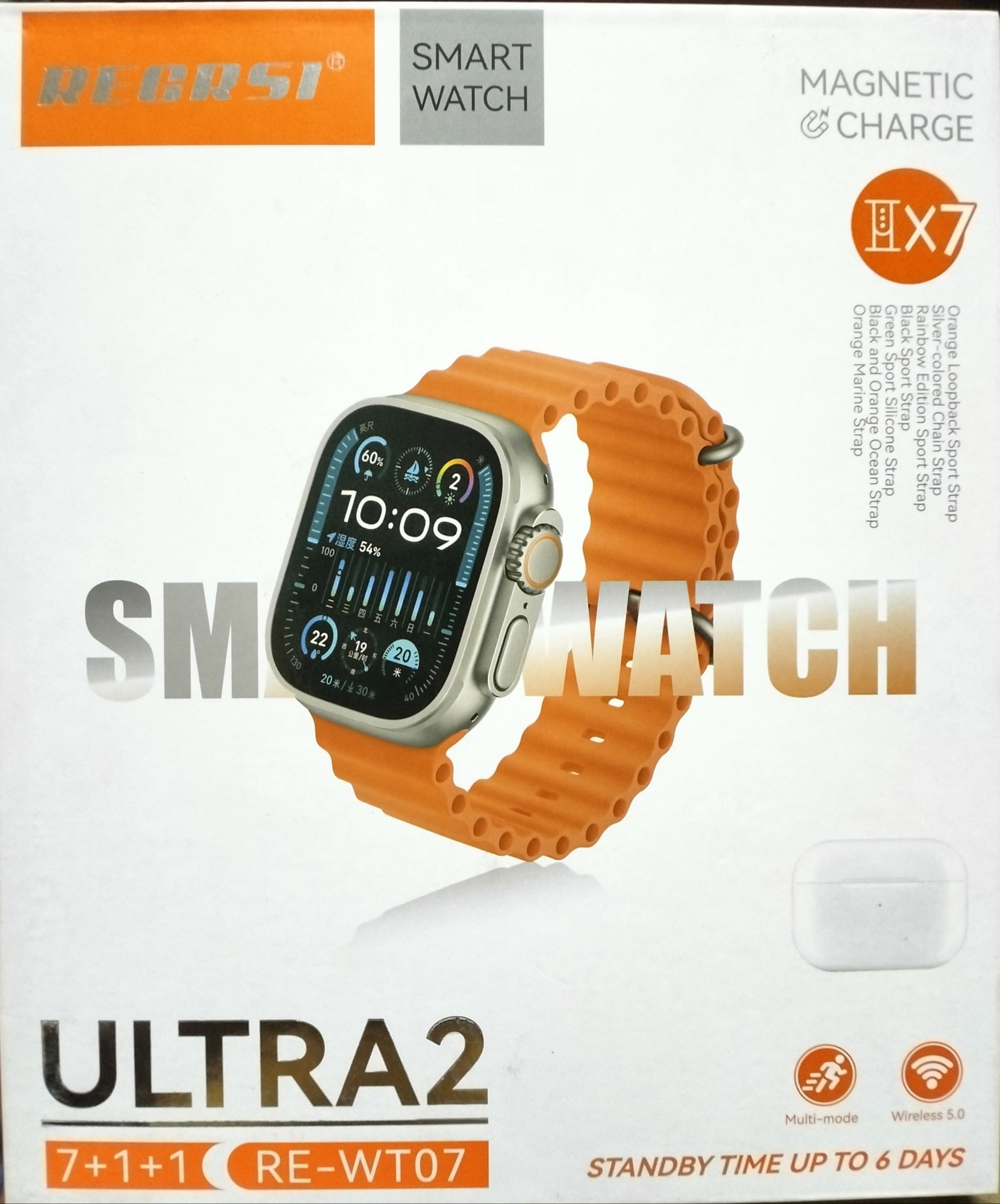 Picture of Smart Watch Ultra2 Magnetic Charge WT07 - Multicolor