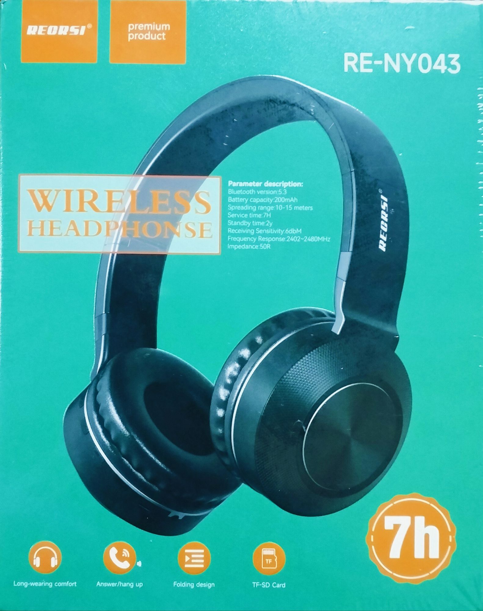 Picture of RECRSI RE-NY043 Wireless Music Stereo Headphone