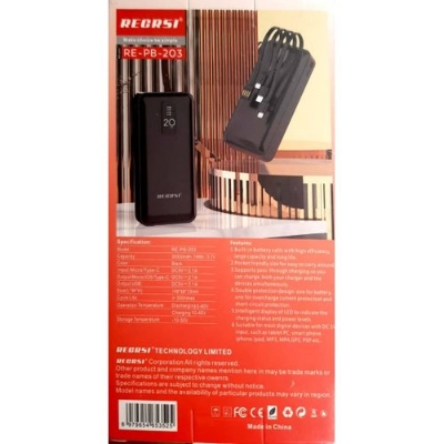 Picture of Recrsi Quick Charge 20000mah LED Power Bank