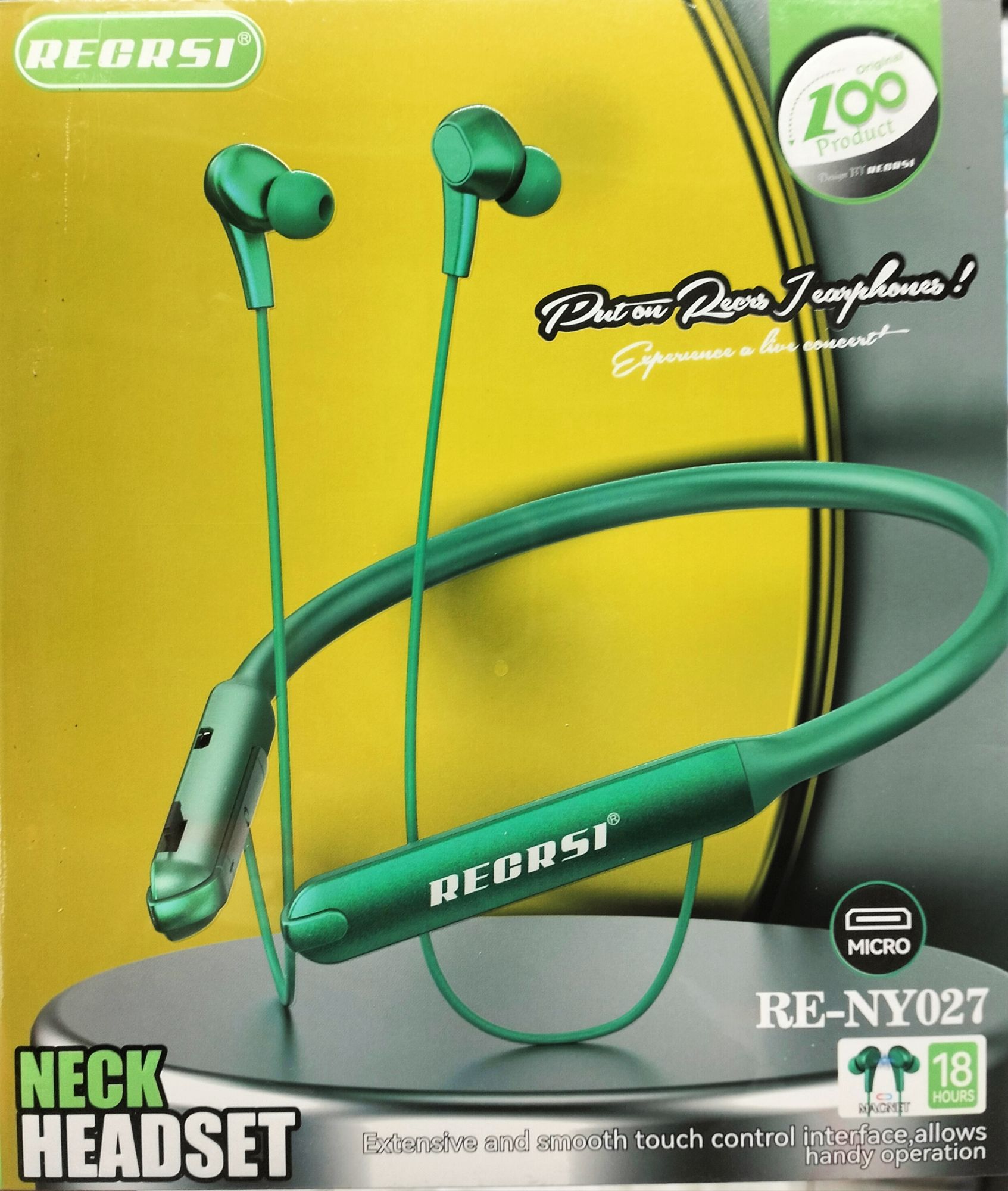 Picture of Extensive and Smooth Touch Control Bluetooth Neck-band