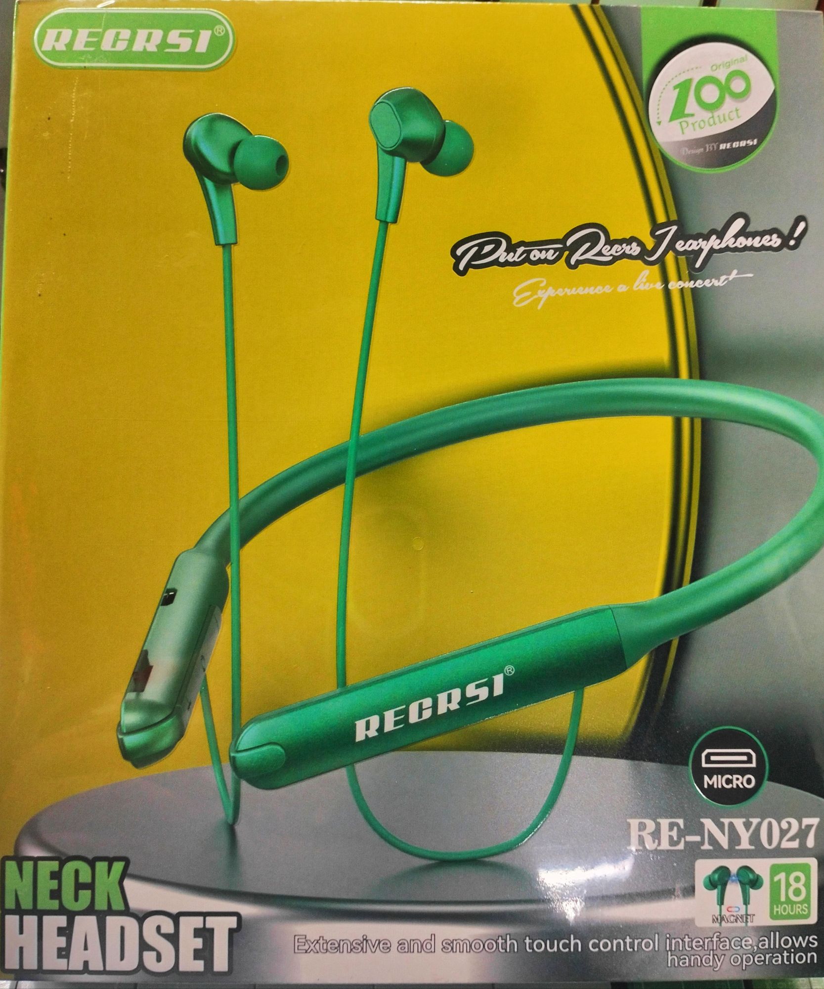 Picture of Extensive and Smooth Touch Control Bluetooth Neck-band