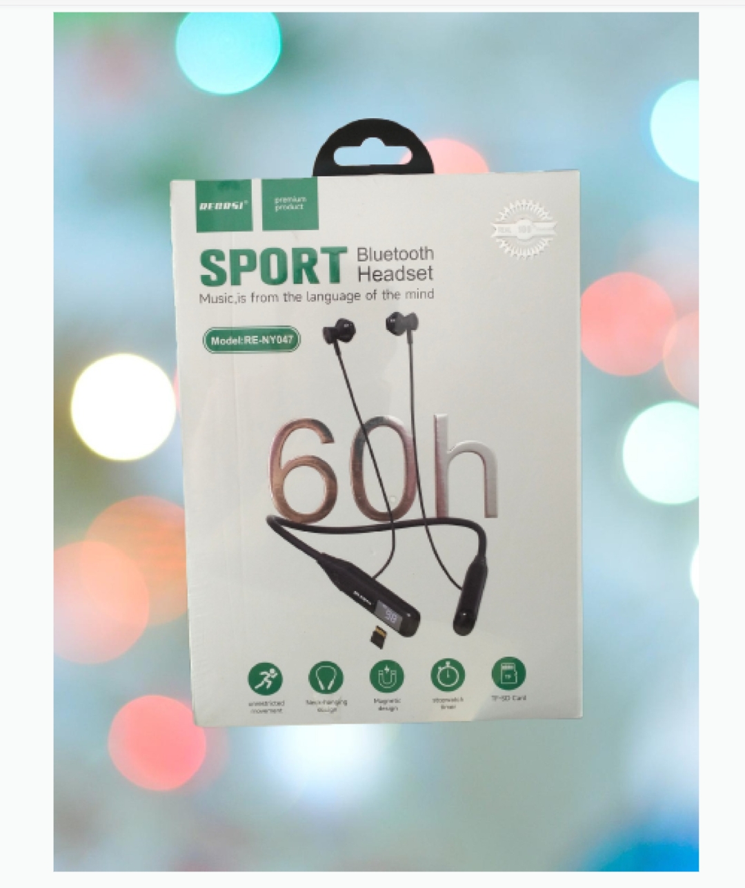 Picture of RECRSI RE-NY047 Sport Bluetooth Headset with TF-SD Card Support