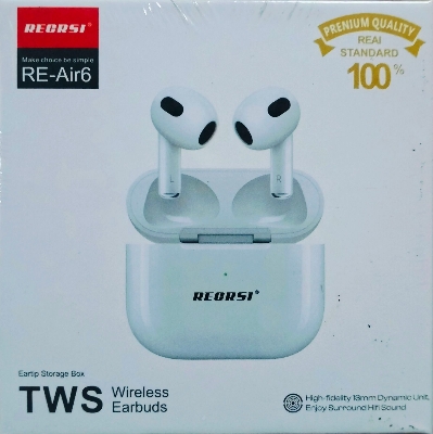 Picture of RECRSI RE-Air6 TWS Wireless Earbuds - White