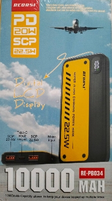 Picture of Super Flash Charging Digital LCD Display 10000 mAh Power Bank 22.5W - Black