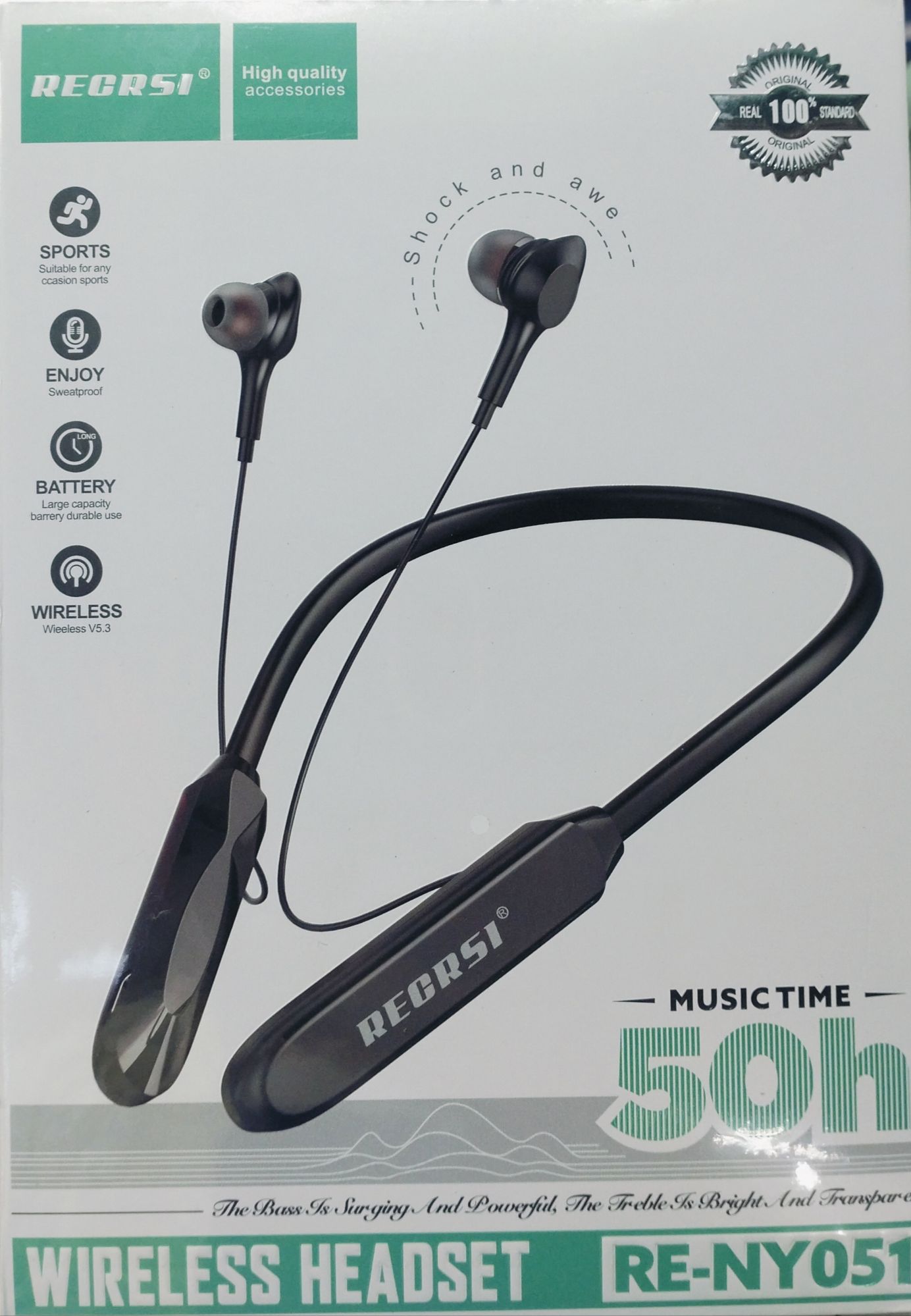 Picture of Wireless Sports Neckband and Comfortable to wear Earphone