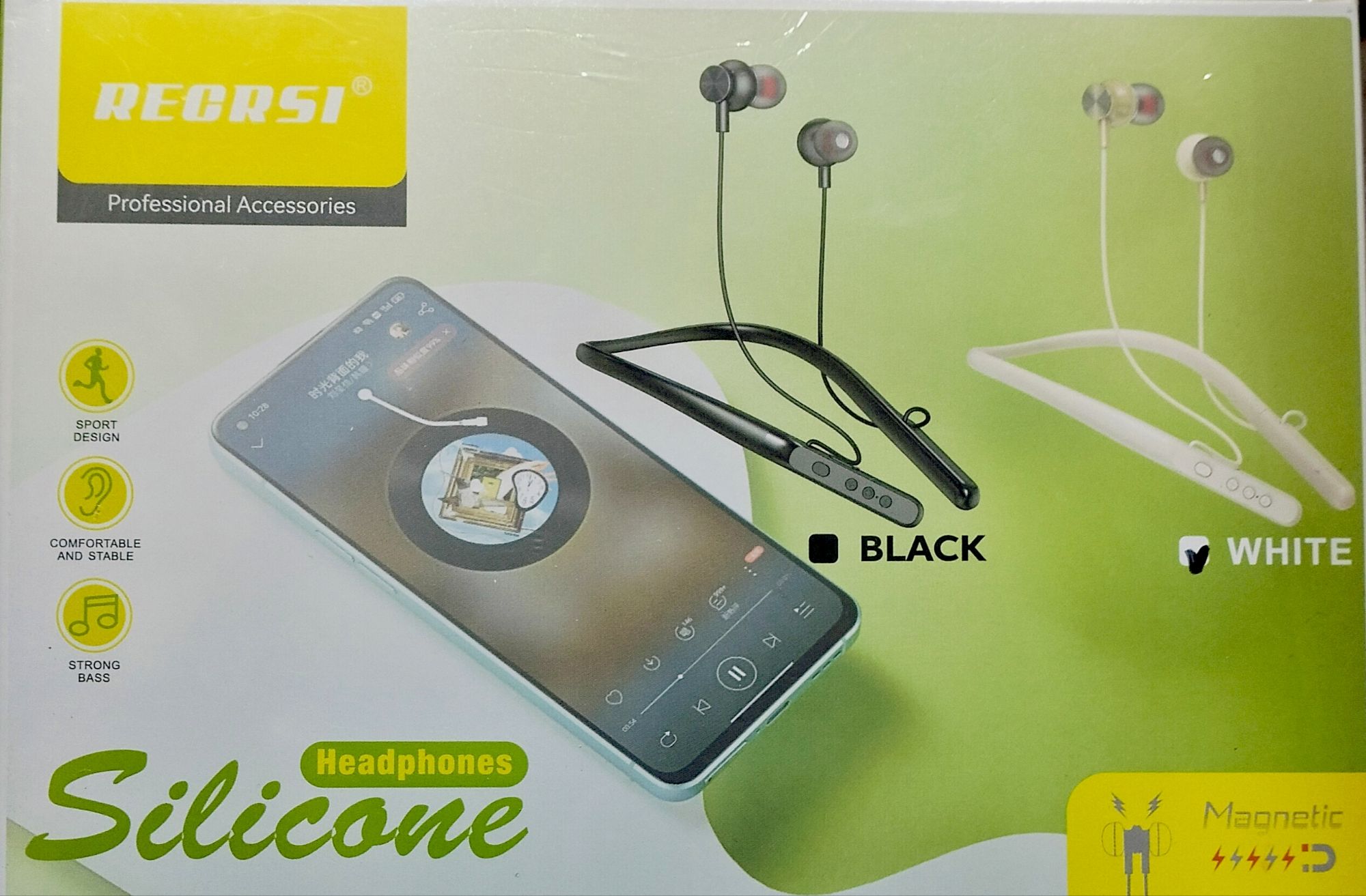 Picture of RECRSI RE-NY061 Silica Gel Material 60H Bluetooth Neckband - Multicolor