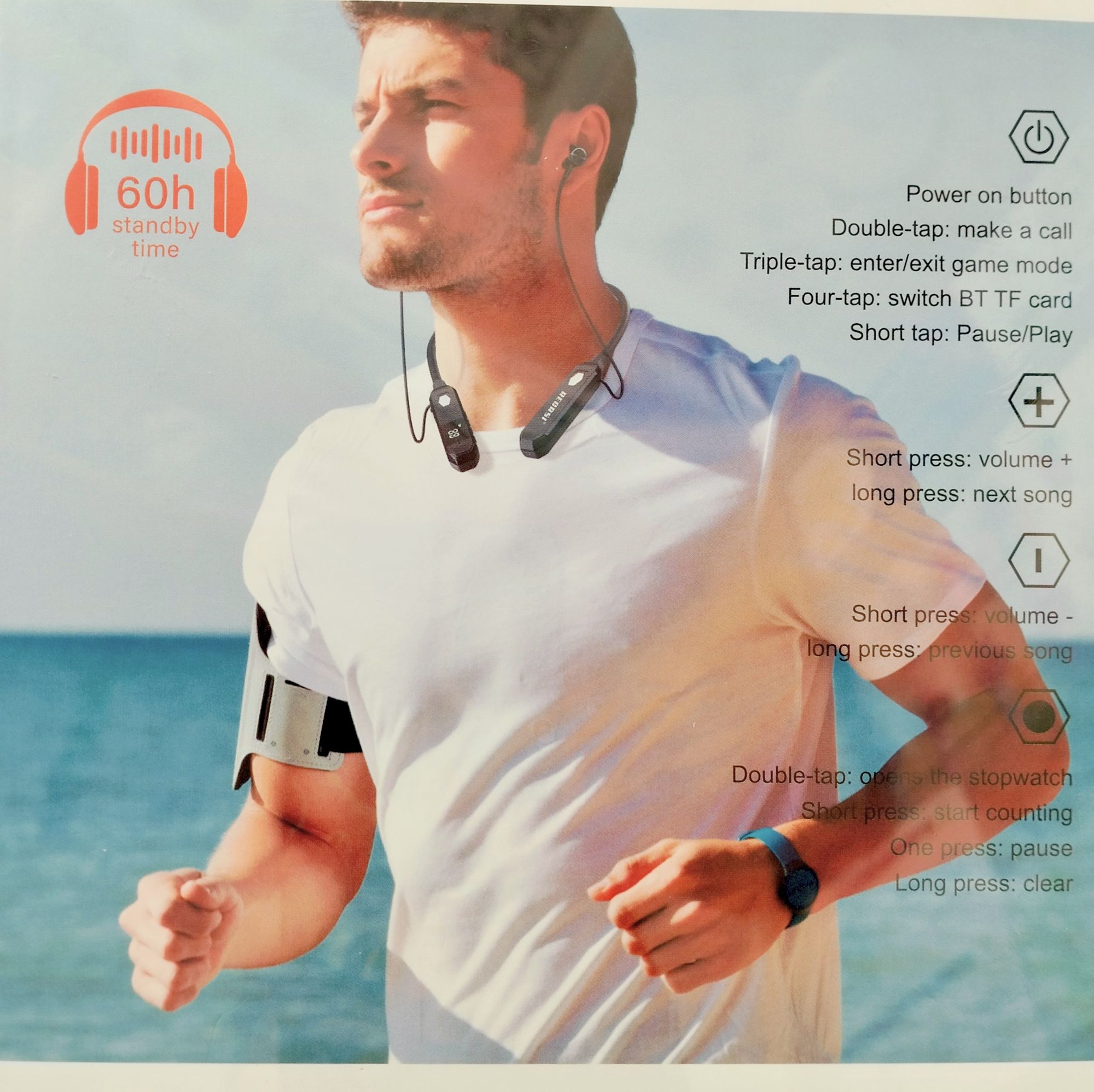 Picture of Long Battery Life Neck-Mounted Earphones