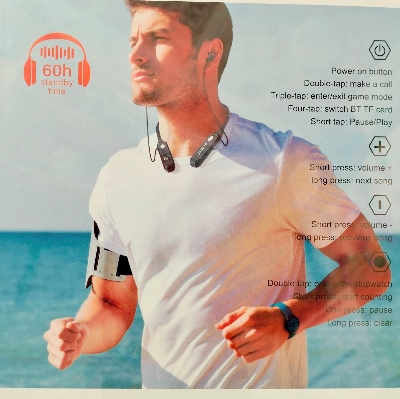 Picture of Long Battery Life Neck-Mounted Earphones