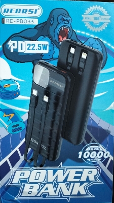Picture of Intelligent Display of LED Power Bank 10000 mAh 22.5W - Black