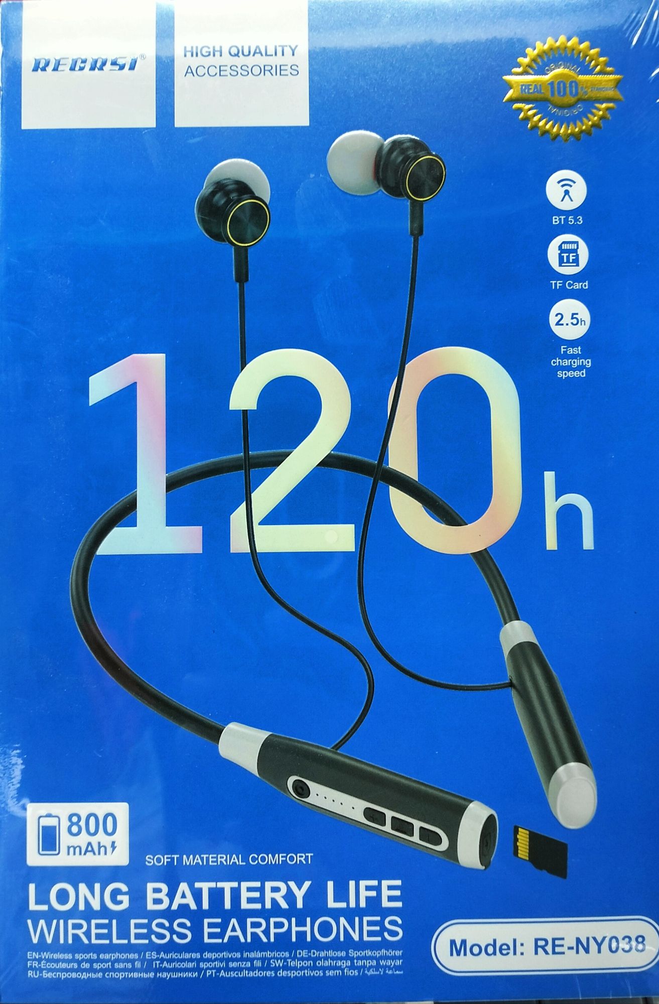 Picture of Wireless Sports Neck Hanging Soft Material and long life Battery Earphone