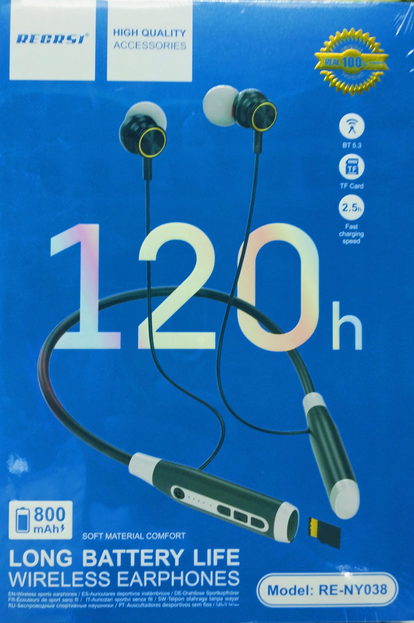 Picture of Wireless Sports Neck Hanging Soft Material and long life Battery Earphone