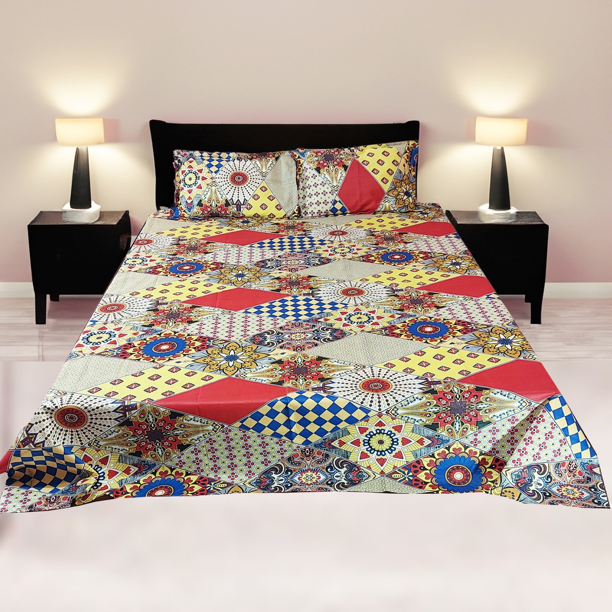 Picture of  Double Bed Sheet with Two Pillow Covers