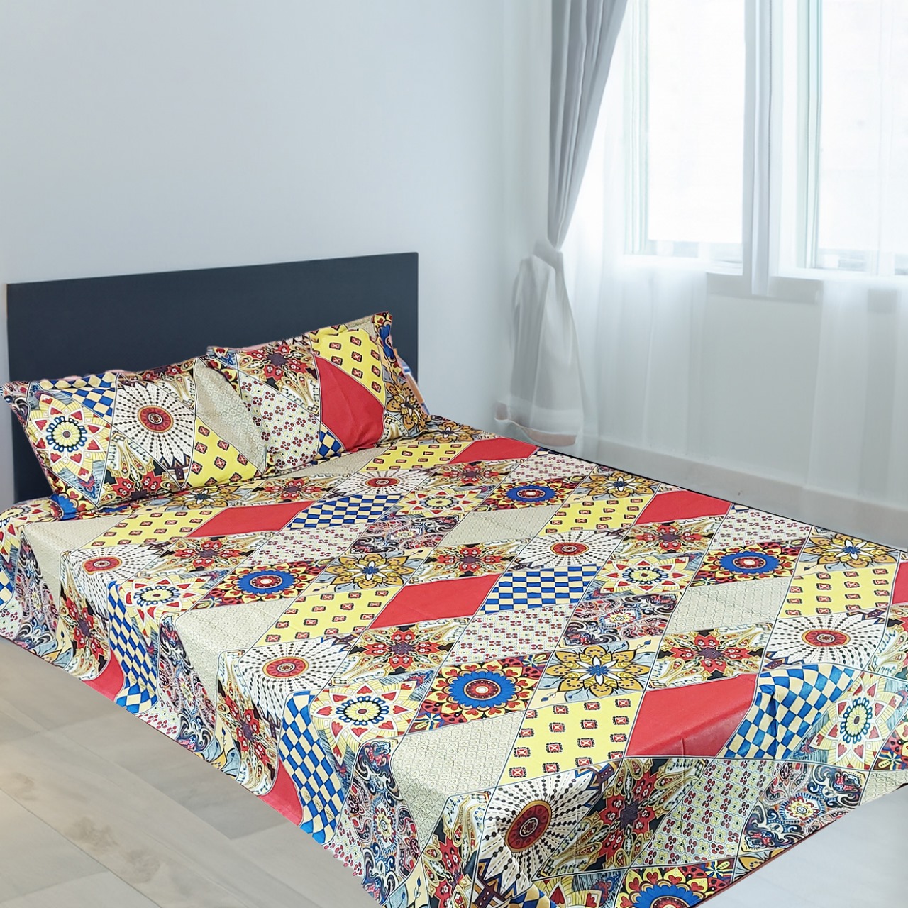 Picture of  Double Bed Sheet with Two Pillow Covers