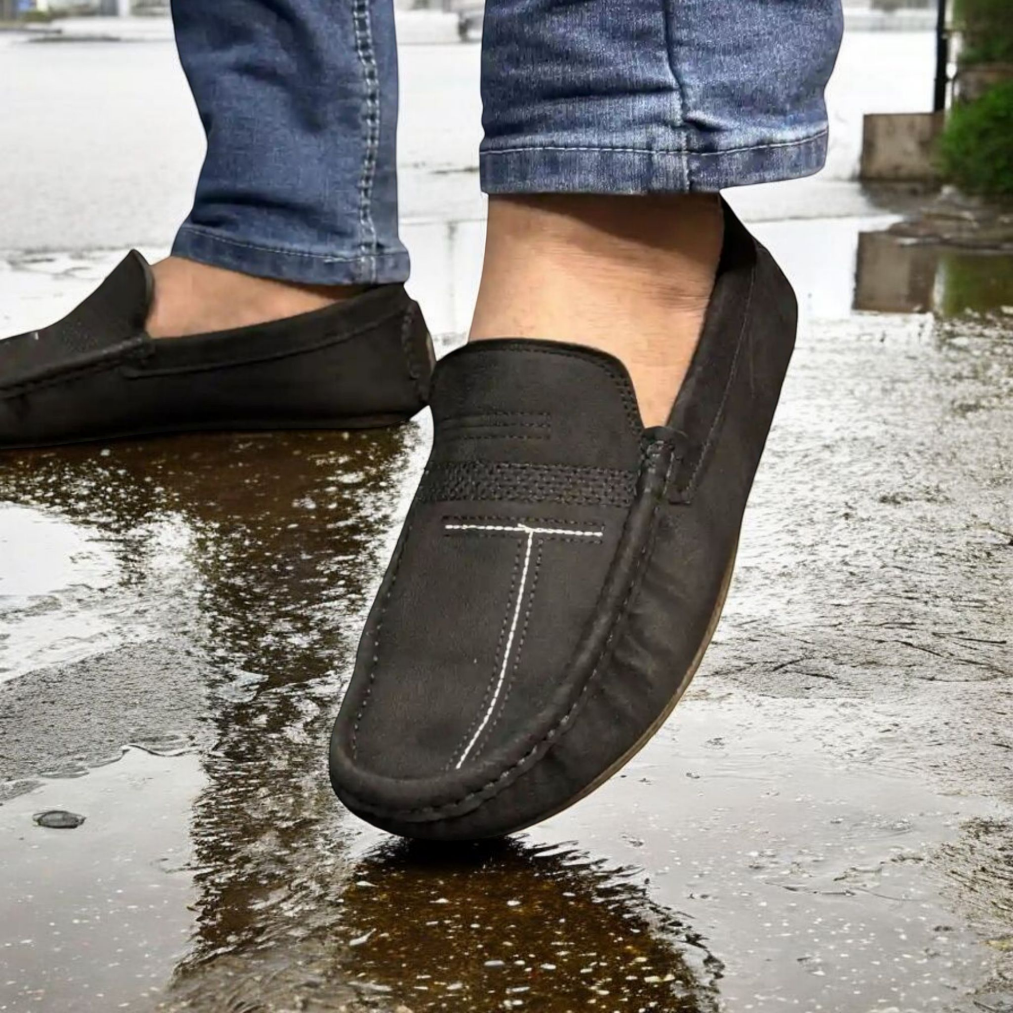 Buy Kites Suede Black loafer for men(china Suede leather, crape sole) at Best Price in Bangladesh