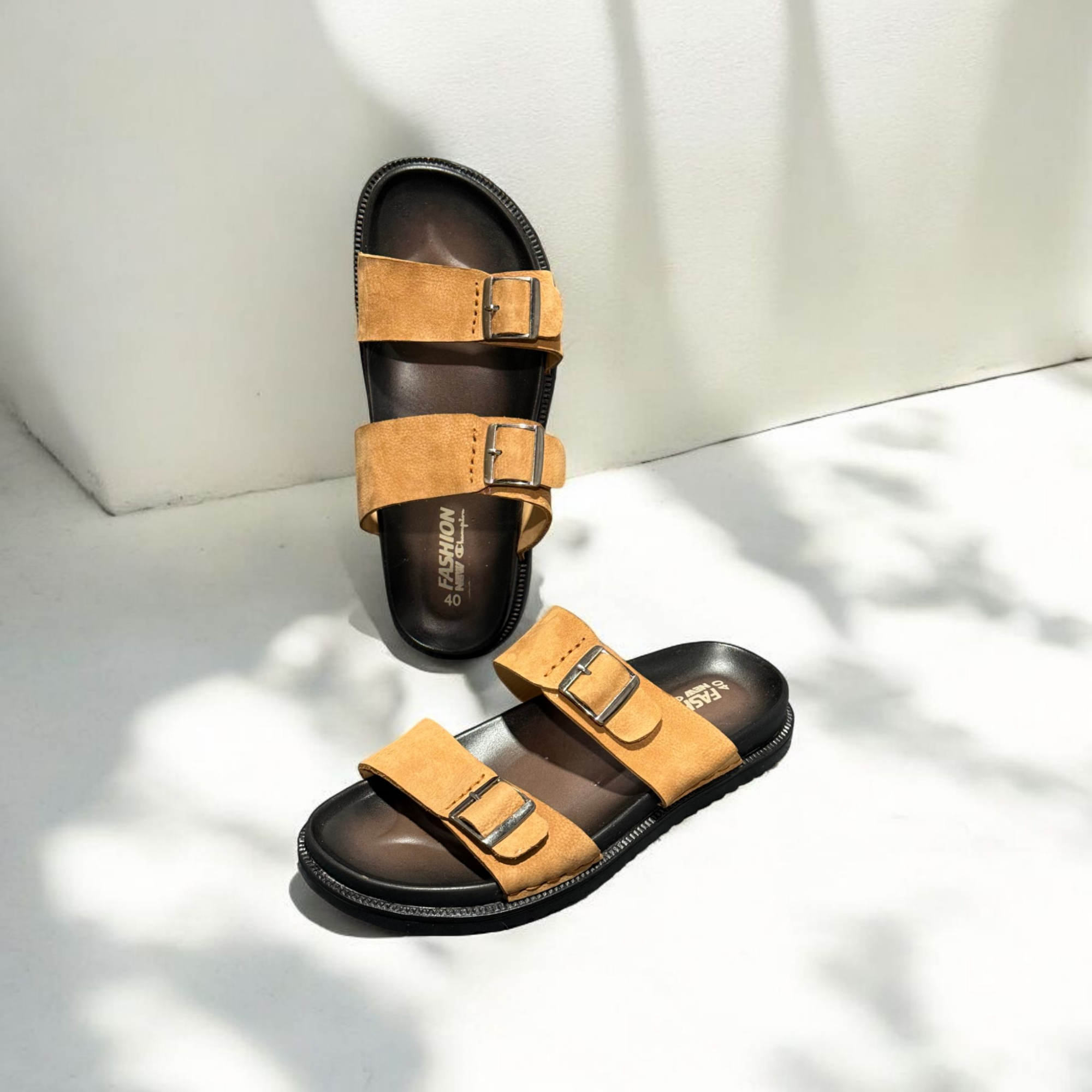 Buy Kites Coffe leather Sandal for men(orginal leather, Rubber sole) at Best Price in Bangladesh