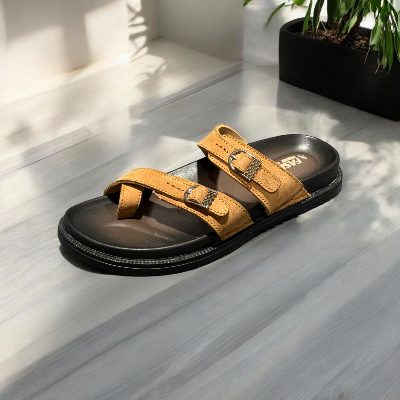Buy Kites Coffe leather Sandal for men(orginal leather, Rubber sole) at Best Price in Bangladesh
