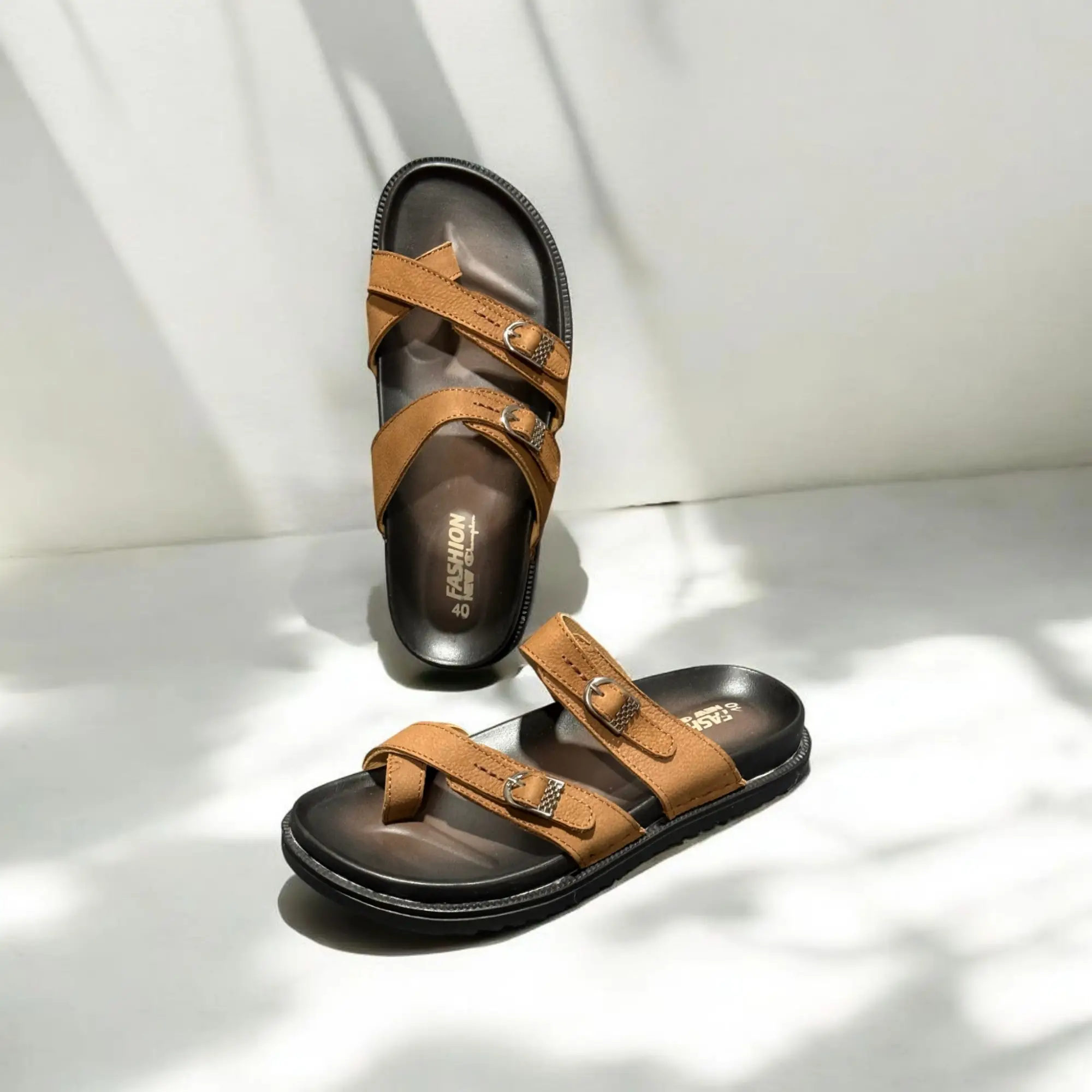 Buy Kites Chocolate leather Sandal for men(orginal leather, Rubber sole) at Best Price in Bangladesh