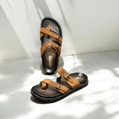 Buy Kites Chocolate leather Sandal for men(orginal leather, Rubber sole) at Best Price in Bangladesh