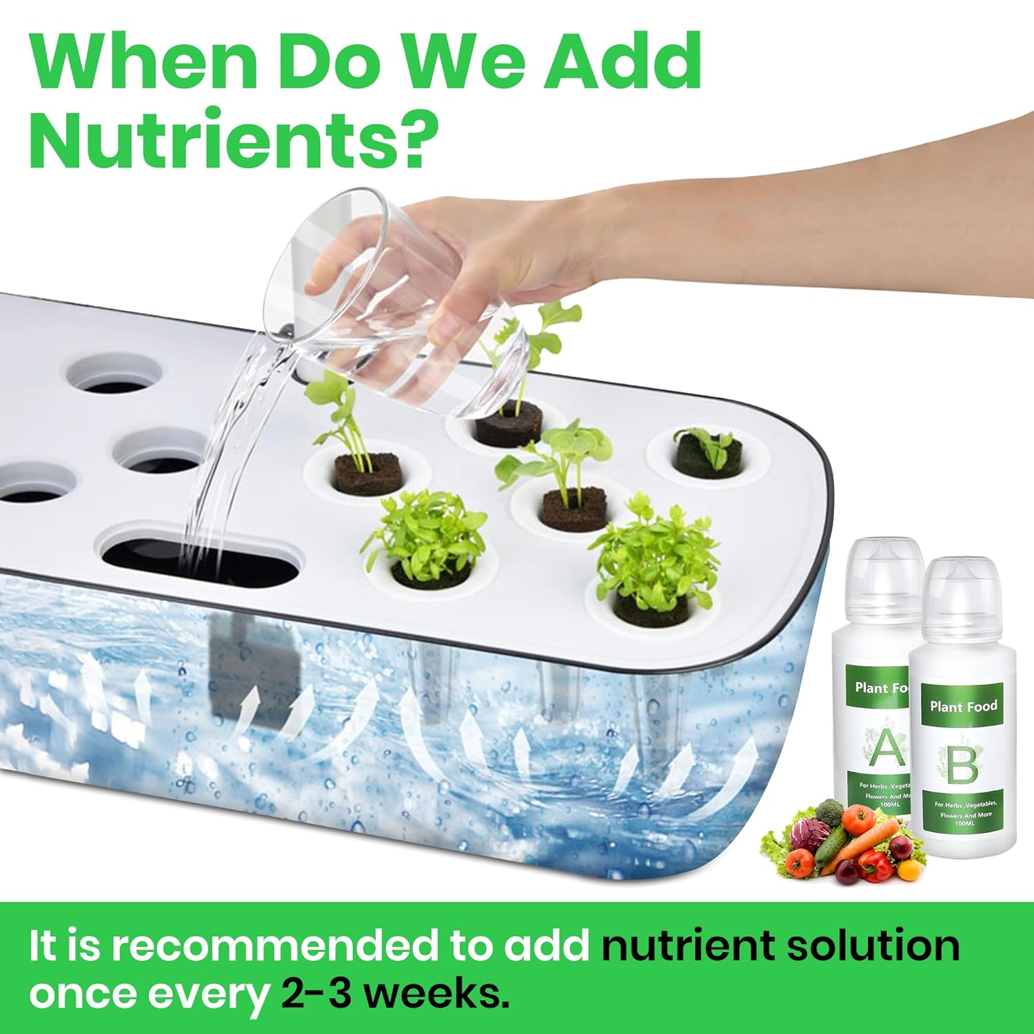 Picture of Hydroponic Nutrients AB Plant Food Nutrients, Plant Food A & B Hydroponics Supplies, Indoor Plant Fertilizer for Hydroponics Growing System( A+B Per 100ML)