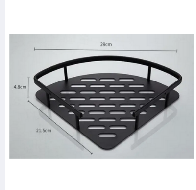 Picture of ত্রিভুজ কর্নার শাওয়ার শেল্ফ (2 টি আঠালো প্লেট সংযুক্ত) 1 পিস - bathroom corner shelf