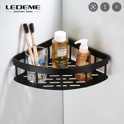 Picture of Bathroom Corner Shelf Space Aluminum Shower Room Rack Bathroom Accessories Organnizer Holder - Corner Self