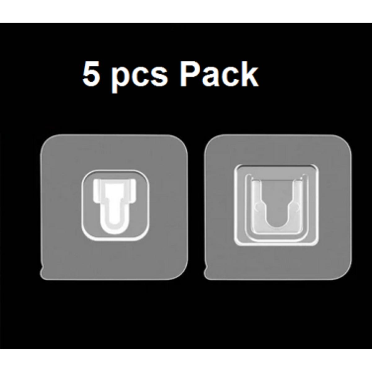 Picture of Sticky Wall Hanging Nail-free Hook Kitchen Bathroom 5 Pcs