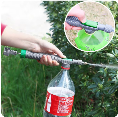 Picture of Garden Watering Tool High Pressure Air Pump Manual Sprayer Adjustable Drink Bottle Spray Head Nozzle