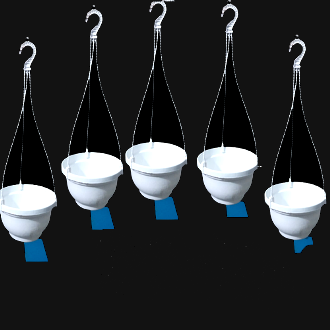 Picture of 7 inchi white flower pot 5Pcs