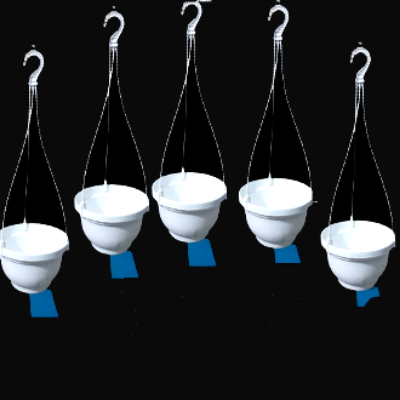 Picture of 7 inchi white flower pot 5Pcs