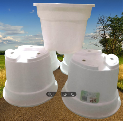Picture of Flower pot  white coler 6 inch 10  pics  set