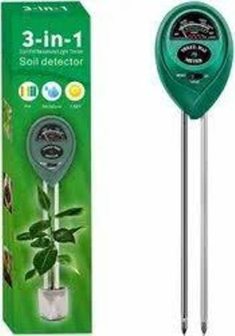 Picture of Soil pH Meter, 3-in-1 Soil Tester Kits with Moisture, Light and PH Test for Garden, Farm, Lawn, Farm, Plants, Herbs & Gardening Tools, Indoor/Outdoors Plant Care