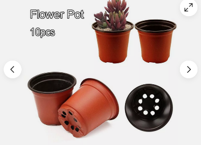 Picture of 3.5Inchi(10pcs)Two-color flower pot PP simple soft plastic nursery home gardening succulent flower pot 10 pcs