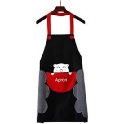 Picture of Cooking Kitchen Apron with Pocket Check Chef Apron Dress for Women Men Adults for Baking Restaurant Tool