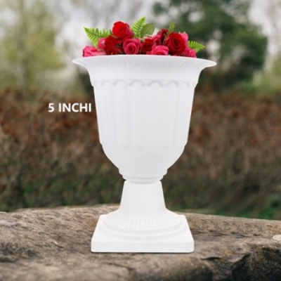 Picture of Small Roman Resin Plastic Pots Golden Ornaments New Decorated Wedding Props Roman Flower Pot 5 inchi