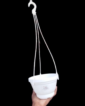 Picture of 6 inch white  hanging pot  5 pcs